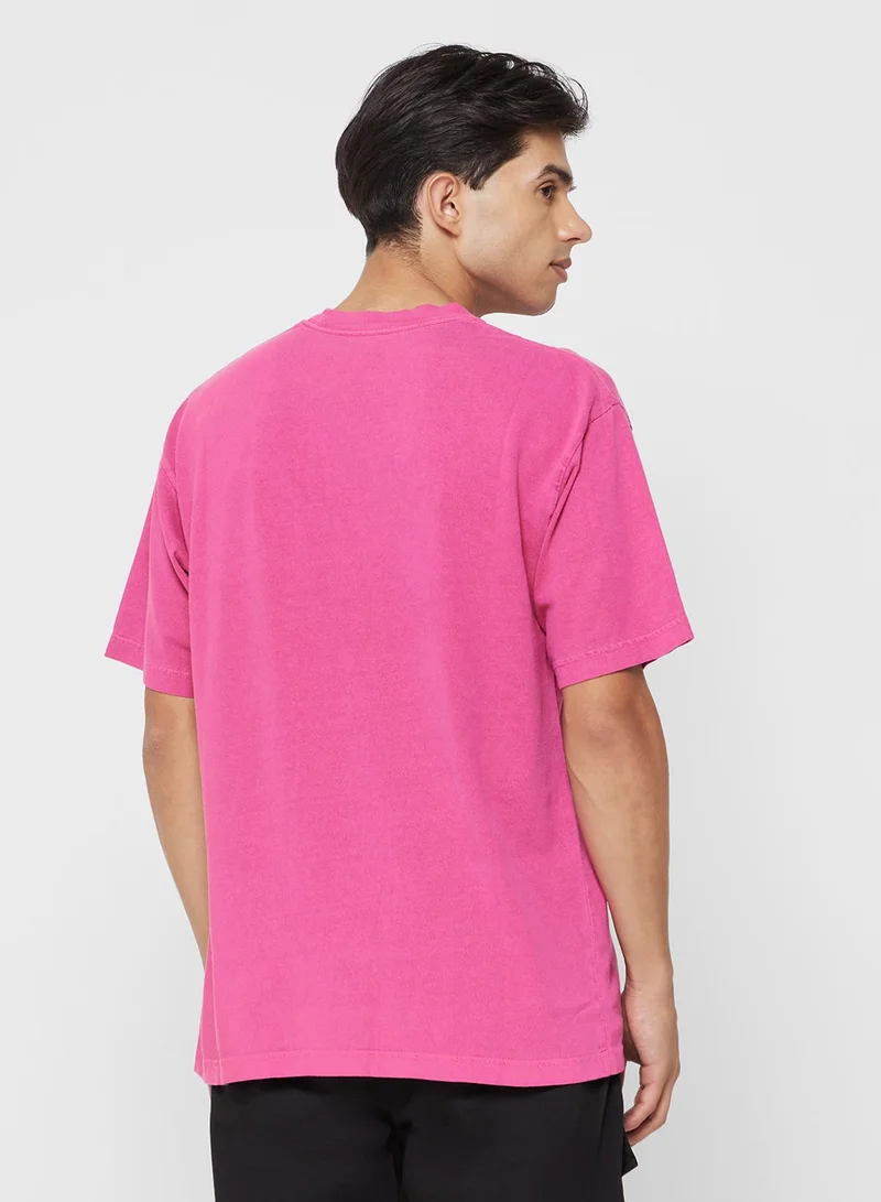 فانز تيشيرت بغسيل فاخر بجيوب